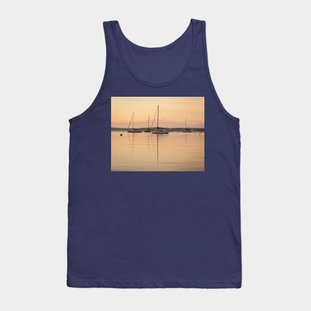 Sunrise Sailboats at Anchor Tank Top by mcdonojj